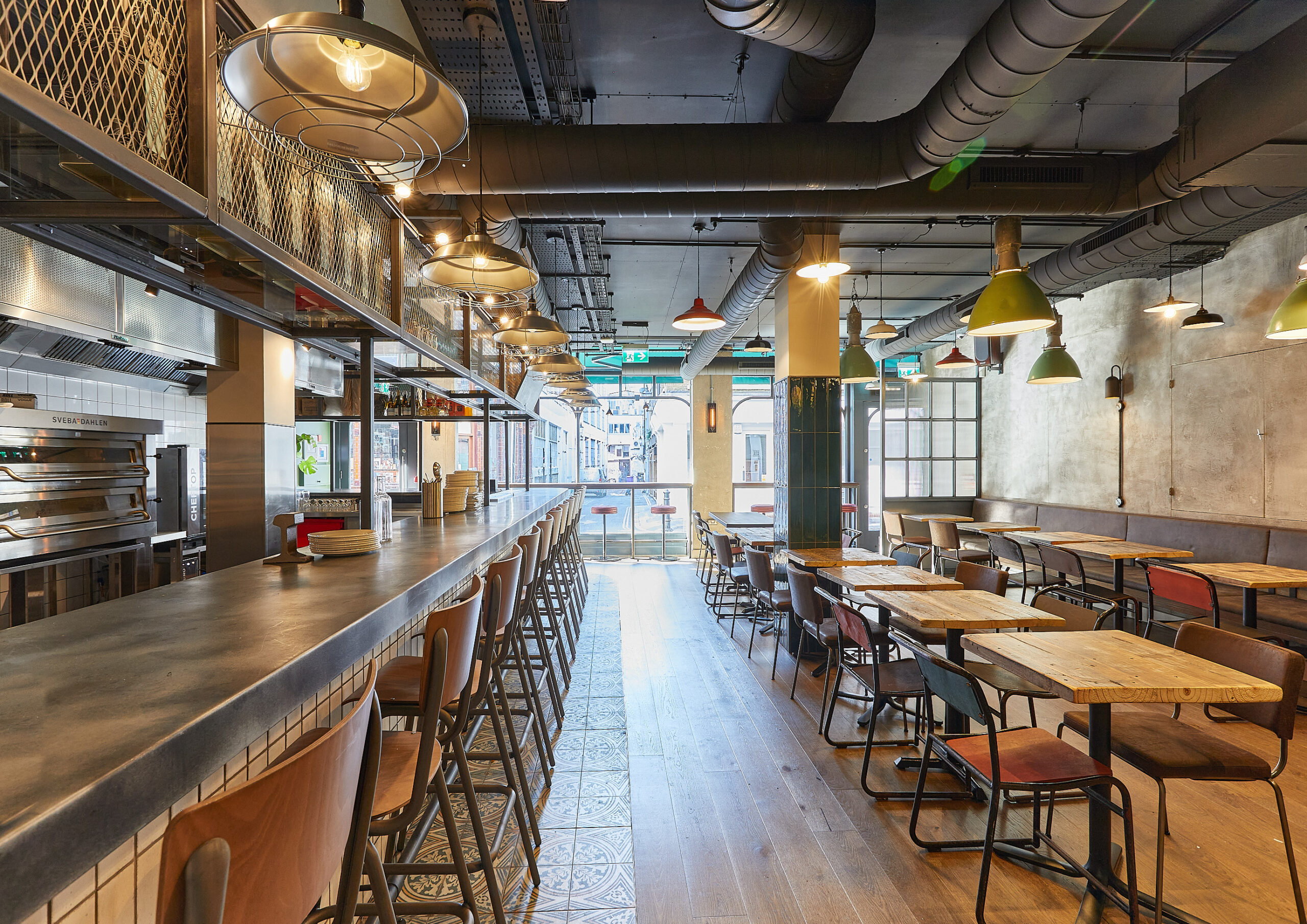 Miznon Soho restaurant interior detail